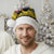 Flintshire Wales Christmas Santa Hat Welsh Red-billed Chough with Daffodil - Wonder Print Shop