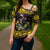Flintshire Wales Christmas Cross Shoulder Shirt Welsh Red-billed Chough with Daffodil - Wonder Print Shop