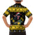 Flintshire Wales Christmas Family Matching Mermaid Dress and Hawaiian Shirt Welsh Red-billed Chough with Daffodil - Wonder Print Shop