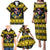 Flintshire Wales Christmas Family Matching Puletasi and Hawaiian Shirt Welsh Red-billed Chough with Daffodil - Wonder Print Shop