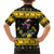 Flintshire Wales Christmas Family Matching Short Sleeve Bodycon Dress and Hawaiian Shirt Welsh Red-billed Chough with Daffodil - Wonder Print Shop