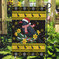 Flintshire Wales Christmas Garden Flag Welsh Red-billed Chough with Daffodil - Wonder Print Shop