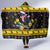 Flintshire Wales Christmas Hooded Blanket Welsh Red-billed Chough with Daffodil - Wonder Print Shop