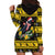 Flintshire Wales Christmas Hoodie Dress Welsh Red-billed Chough with Daffodil - Wonder Print Shop