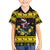 Flintshire Wales Christmas Kid Hawaiian Shirt Welsh Red-billed Chough with Daffodil - Wonder Print Shop