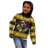 Flintshire Wales Christmas Kid Hoodie Welsh Red-billed Chough with Daffodil - Wonder Print Shop