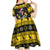 Flintshire Wales Christmas Kid Short Sleeve Dress Welsh Red-billed Chough with Daffodil - Wonder Print Shop