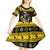 Flintshire Wales Christmas Kid Short Sleeve Dress Welsh Red-billed Chough with Daffodil - Wonder Print Shop