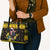 Flintshire Wales Christmas Leather Bag Welsh Red-billed Chough with Daffodil - Wonder Print Shop