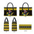 Flintshire Wales Christmas Leather Bag Welsh Red-billed Chough with Daffodil - Wonder Print Shop