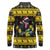 Flintshire Wales Christmas Long Sleeve Polo Shirt Welsh Red-billed Chough with Daffodil - Wonder Print Shop
