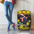 Flintshire Wales Christmas Luggage Cover Welsh Red-billed Chough with Daffodil - Wonder Print Shop