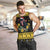 Flintshire Wales Christmas Men Tank Top Welsh Red-billed Chough with Daffodil - Wonder Print Shop