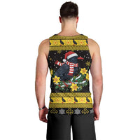 Flintshire Wales Christmas Men Tank Top Welsh Red-billed Chough with Daffodil - Wonder Print Shop