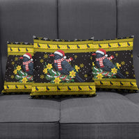 Flintshire Wales Christmas Pillow Cover Welsh Red-billed Chough with Daffodil - Wonder Print Shop