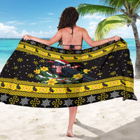 Flintshire Wales Christmas Sarong Welsh Red-billed Chough with Daffodil - Wonder Print Shop