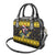 Flintshire Wales Christmas Shoulder Handbag Welsh Red-billed Chough with Daffodil - Wonder Print Shop