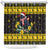 Flintshire Wales Christmas Shower Curtain Welsh Red-billed Chough with Daffodil - Wonder Print Shop