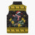 Flintshire Wales Christmas Sleeveless Puffer Jacket Welsh Red-billed Chough with Daffodil - Wonder Print Shop