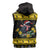 Flintshire Wales Christmas Sleeveless Zip Hoodie Welsh Red-billed Chough with Daffodil - Wonder Print Shop