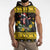Flintshire Wales Christmas Sleeveless Zip Hoodie Welsh Red-billed Chough with Daffodil - Wonder Print Shop