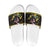 Flintshire Wales Christmas Slide Sandals Welsh Red-billed Chough with Daffodil - Wonder Print Shop