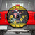 Flintshire Wales Christmas Spare Tire Cover Welsh Red-billed Chough with Daffodil - Wonder Print Shop