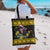 Flintshire Wales Christmas Tote Bag Welsh Red-billed Chough with Daffodil - Wonder Print Shop