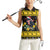Flintshire Wales Christmas Women Sleeveless Polo Shirt Welsh Red-billed Chough with Daffodil - Wonder Print Shop