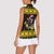Flintshire Wales Christmas Women Sleeveless Polo Shirt Welsh Red-billed Chough with Daffodil - Wonder Print Shop