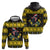 Flintshire Wales Christmas Zip Hoodie Welsh Red-billed Chough with Daffodil - Wonder Print Shop