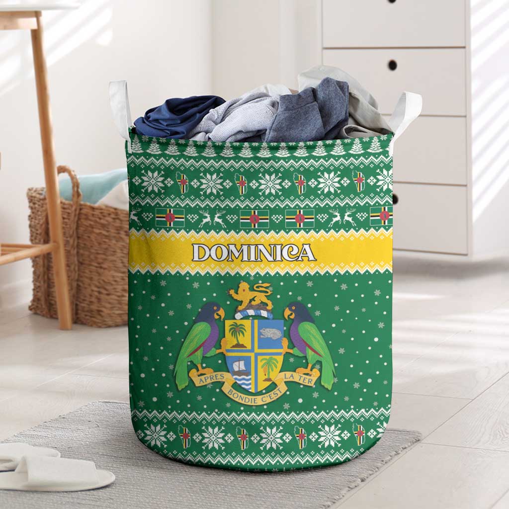 Dominica Christmas Laundry Basket Coat of Arms Style - Wonder Print Shop
