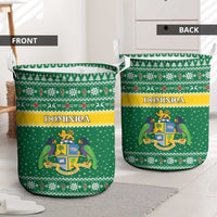 Dominica Christmas Laundry Basket Coat of Arms Style - Wonder Print Shop