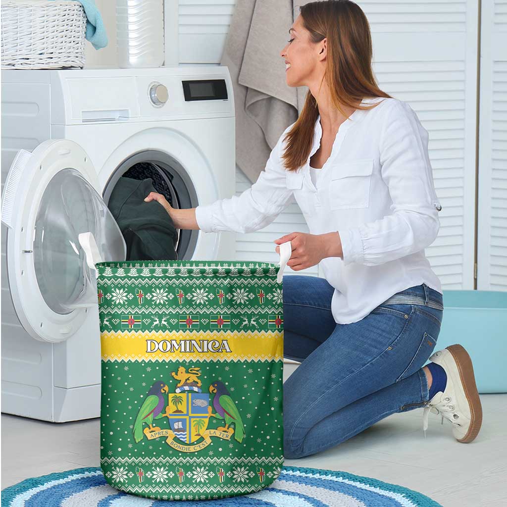 Dominica Christmas Laundry Basket Coat of Arms Style - Wonder Print Shop