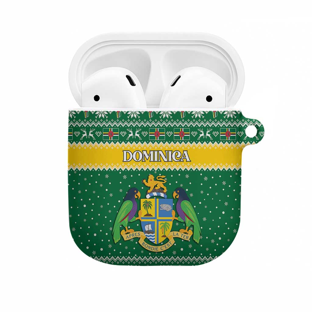 Dominica Christmas AirPods Case Coat of Arms Style - Wonder Print Shop