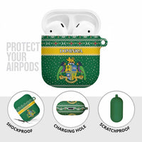 Dominica Christmas AirPods Case Coat of Arms Style - Wonder Print Shop