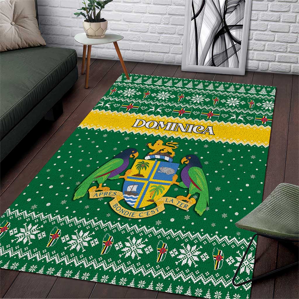 Dominica Christmas Area Rug Coat of Arms Style - Wonder Print Shop