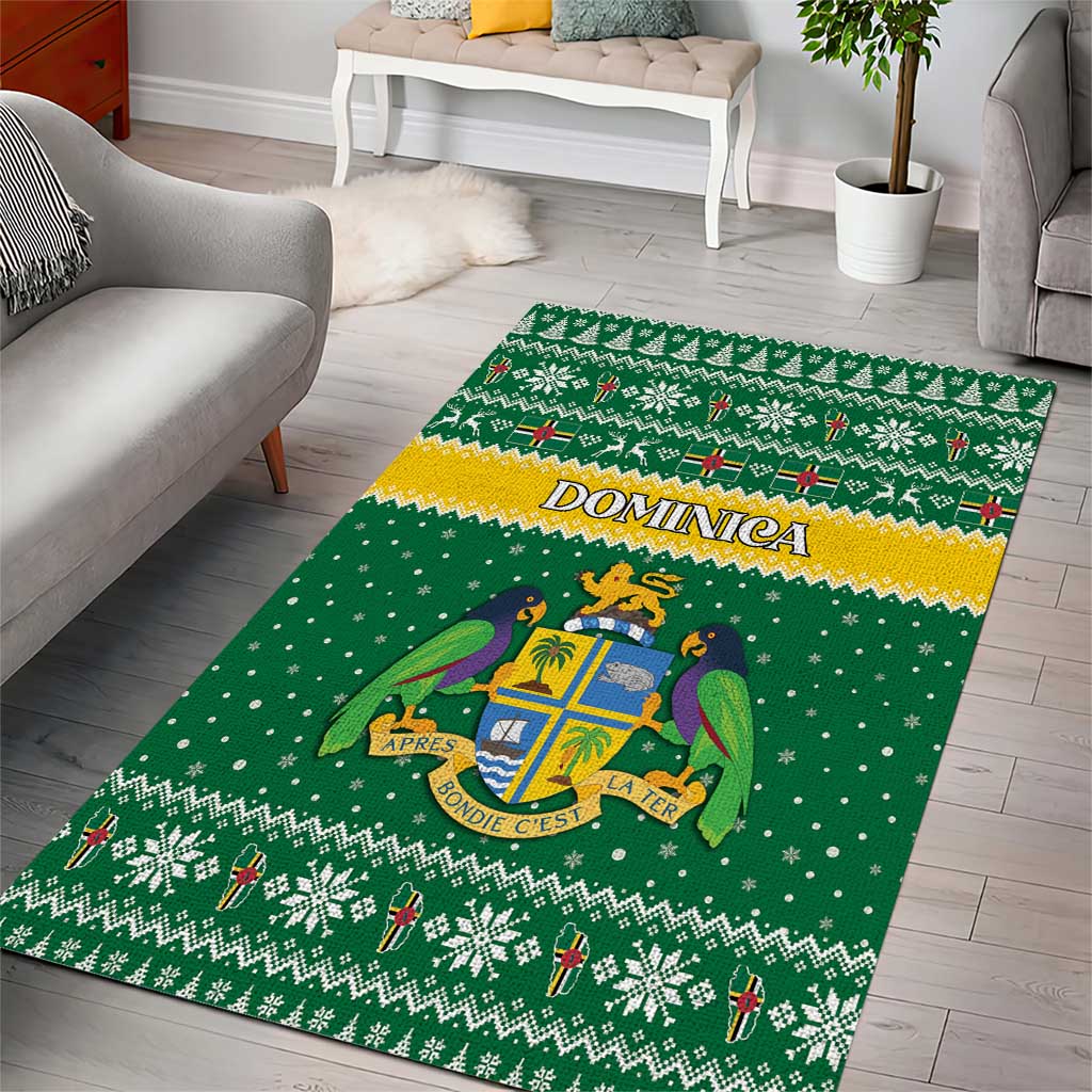 Dominica Christmas Area Rug Coat of Arms Style - Wonder Print Shop