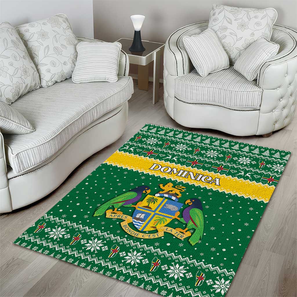 Dominica Christmas Area Rug Coat of Arms Style - Wonder Print Shop