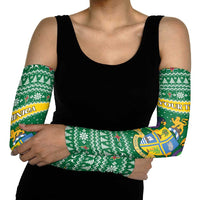 Personalized Dominica Christmas Arm Sleeves Coat of Arms Style - Wonder Print Shop