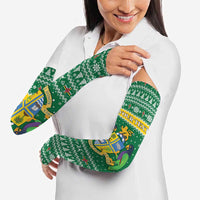 Personalized Dominica Christmas Arm Sleeves Coat of Arms Style - Wonder Print Shop
