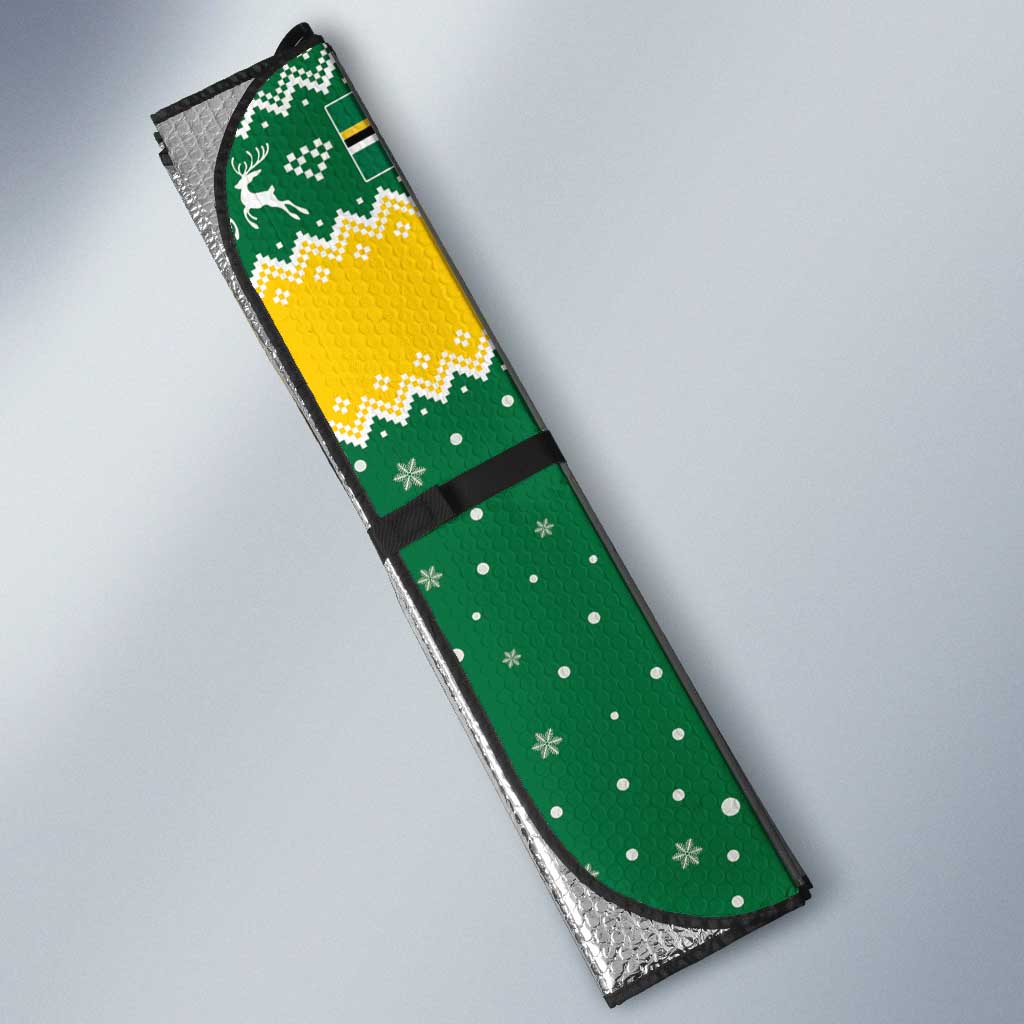 Dominica Christmas Auto Sun Shade Coat of Arms Style - Wonder Print Shop