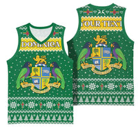 Personalized Dominica Christmas Basketball Jersey Coat of Arms Style - Wonder Print Shop