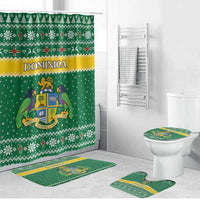 Dominica Christmas Bathroom Set Coat of Arms Style - Wonder Print Shop