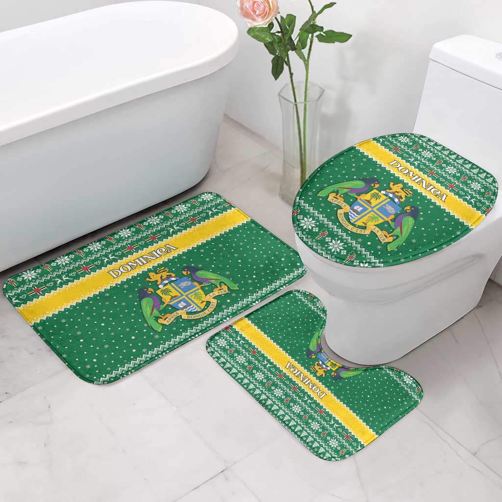 Dominica Christmas Bathroom Set Coat of Arms Style - Wonder Print Shop