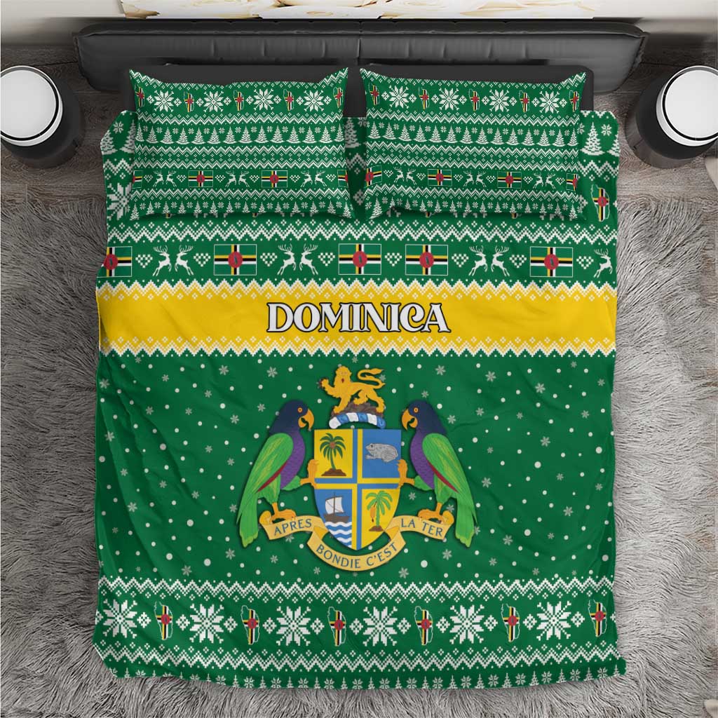 Dominica Christmas Bedding Set Coat of Arms Style - Wonder Print Shop