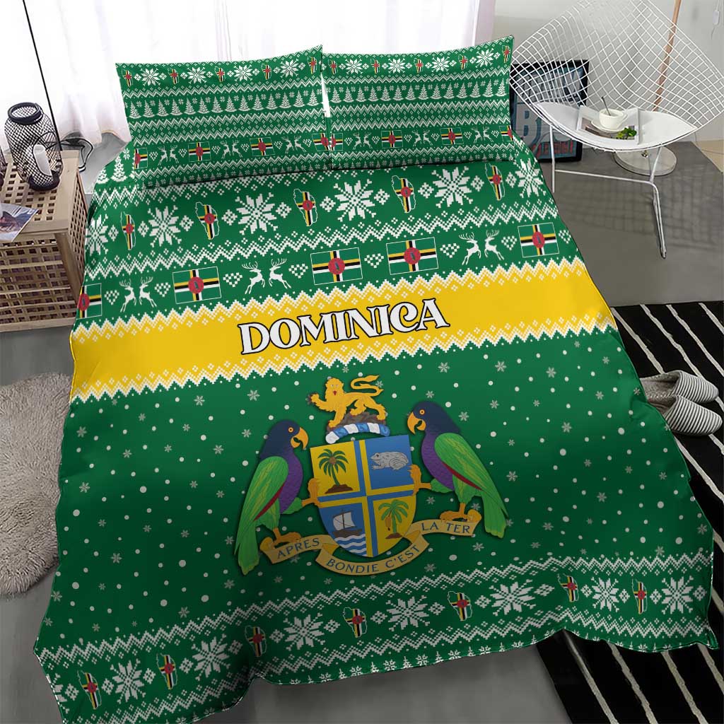 Dominica Christmas Bedding Set Coat of Arms Style - Wonder Print Shop