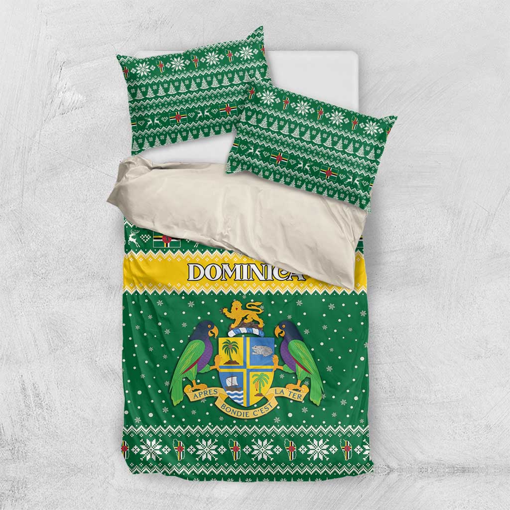 Dominica Christmas Bedding Set Coat of Arms Style - Wonder Print Shop