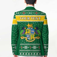 Personalized Dominica Christmas Blazer Coat of Arms Style - Wonder Print Shop
