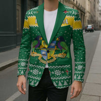 Personalized Dominica Christmas Blazer Coat of Arms Style - Wonder Print Shop